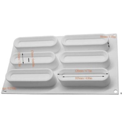 Concave Bar Mousse Cake Silicone Baking Pan - Cake Tools - Baking Tools & Equipments - Full View