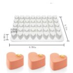 Mini Hearts Mousse Cake Silicone Baking Pan - Cake Tools - Baking Tools & Equipments - Showing Size