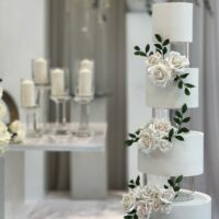 Riser Cake Tier Round Cylinders Display 30 cm - Cake Tools - Cake Stands - Full View