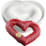 Twisted Heart Mousse Cake Silicone Baking Pan - Cake Tools - Baking Tools & Equipments - Close-up View
