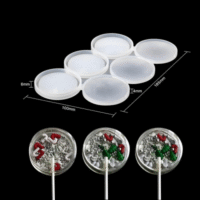 Round Lollipop Silicone Mold - Cake Tools - Baking Tools & Equipments - Showing Size