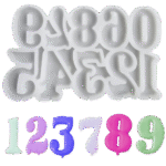 Numbers Lollipop Silicone Mold - Cake Tools - Cake Decorating Tools - On Display