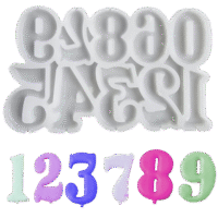 Numbers Lollipop Silicone Mold - Cake Tools - Cake Decorating Tools - On Display