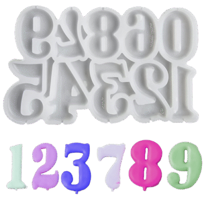 Numbers Lollipop Silicone Mold - Cake Tools - Cake Decorating Tools - On Display