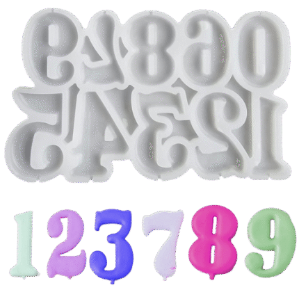 Numbers Lollipop Silicone Mold - Cake Tools - Cake Decorating Tools - On Display