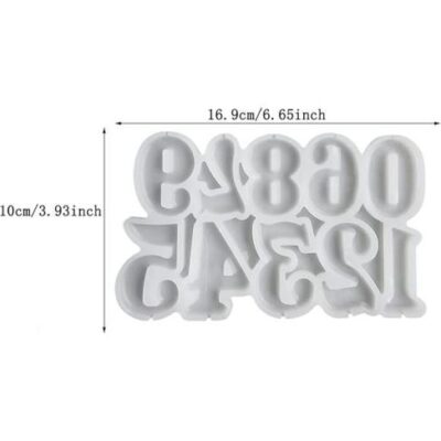 Numbers Lollipop Silicone Mold - Cake Tools - Cake Decorating Tools - Showing Size