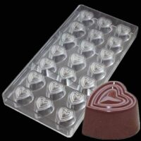 21 Cavity Heart Shape Polycarbonate Chocolate Mould - Cake Tools - Polycarbonate Moulds - Product Detail