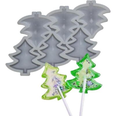 Christmas Tree Lollipop Silicone Mold - Cake Tools - Baking Tools & Equipments - Showing Size