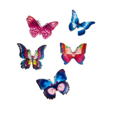 15 Pcs Set Butterflies Edible Wafer Paper Decorations 2 - Cake Tools - Decorative Cake Toppers - Full View