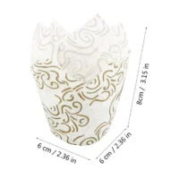 50 Pcs Set Tulip Muffin Cupcake Paper Liner