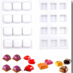 Square Pillow Shape Silicone Baking Pan - Cake Tools - Baking Tools & Equipments - Showing Size