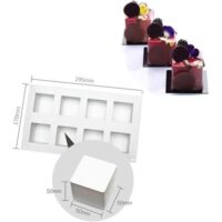 Cube Shape Mousse Cake Silicone Baking Pan - Cake Tools - Baking Tools & Equipments - Close-up View