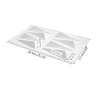 Triangular Shape Mousse Cake Silicone Baking - Cake Tools - Baking Tools & Equipments - Showing Size