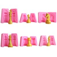 Chess Fondant Silicone Moulds 12 Pcs Set - Cake Tools - Silicone Moulds - Close-up View
