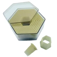 Hexagon Polyglass Cookie Fondant Cutter - Cake Tools - Cookie Cutters - Close-up View