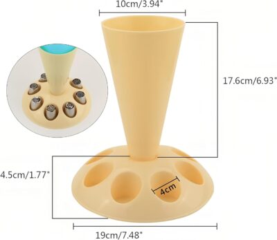 Piping Bag Nozzle Stand Holder - Cake Tools - Cake Decorating Tools - Full View