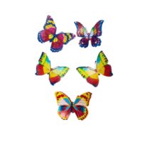 15 Pcs Set Butterflies Edible Wafer Paper Decorations 1 - Cake Tools - Decorative Cake Toppers - Close-up View
