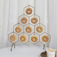 Gold Metal Donut Stand - Cake Tools - Doughnuts Supplies - Close-up View
