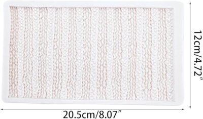 Rib & Cable Knit Fondant Silicone Mould - Cake Tools - Silicone Moulds - Close-up View