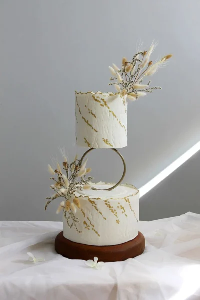 Hoop Gold Metal tier Cake Separator Stand 10x15cm - Cake Tools - Cake Stands - Full View