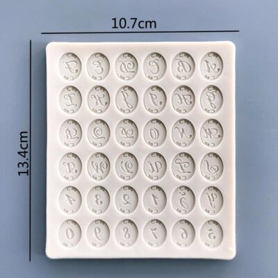 Alphabet Letters Fondant Silicone Mould - Cake Tools - Silicone Moulds - Showing Size