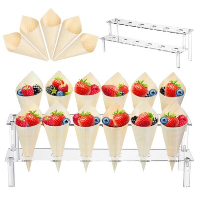 12 Hole Acrylic Ice Cream Cone Display Stand - Cake Tools - Cake pops Supplies - On Display