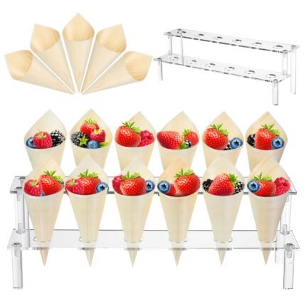 12 Hole Acrylic Ice Cream Cone Display Stand - Cake Tools - Cake pops Supplies - On Display