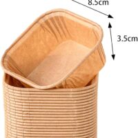 50 Pcs Set Brown Muffin & Cupcake Square Baking Liner - Cake Tools - Cupcake Supplies - On Display