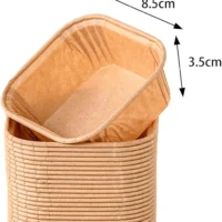 50 Pcs Set Brown Muffin & Cupcake Square Baking Liner - Cake Tools - Cupcake Supplies - On Display