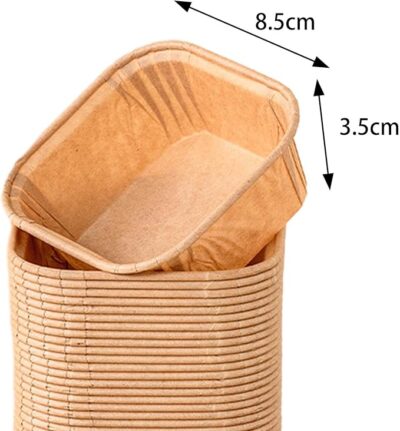 50 Pcs Set Brown Muffin & Cupcake Square Baking Liner - Cake Tools - Cupcake Supplies - On Display