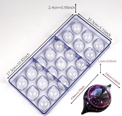 21 Cavity Lemon Polycarbonate Chocolate Mould - Cake Tools - Polycarbonate Moulds - On Display