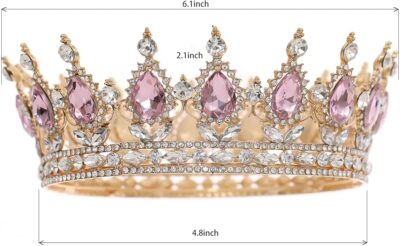 Queen Crown Cake topper Gold - Cake Tools - Figure Toppers - Full View