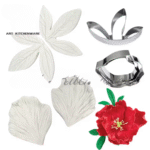 8 Pcs Set Peony Flower Petal Leaf Veiner Mould & Cutter