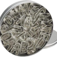 Stainless Steel Alphabet Letter Fondant Cutter - Cake Tools - Plungers & Cutters - Showing Size