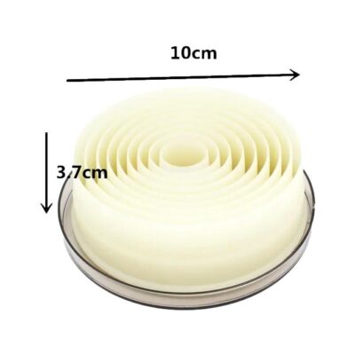Round Polyglass Cookie Fondant Cutter - Cake Tools - Cookie Cutters - Full View