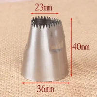 Heart Shape Large Piping Nozzle Tip - Cake Tools - Piping Nozzles - Full View