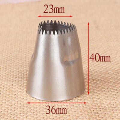 Heart Shape Large Piping Nozzle Tip - Cake Tools - Piping Nozzles - Full View