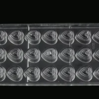 21 Cavity Heart Shape Polycarbonate Chocolate Mould - Cake Tools - Polycarbonate Moulds - On Display