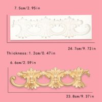 Baroque Scroll Silicone Mold - Cake Tools - Silicone Moulds - Close-up View