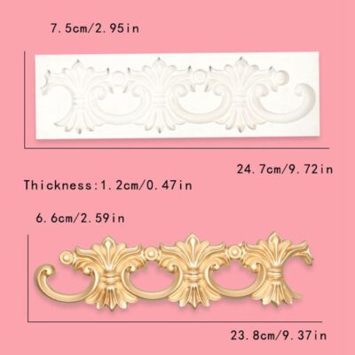Baroque Scroll Silicone Mold - Cake Tools - Silicone Moulds - Close-up View