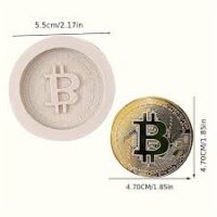 Bitcoin Fondant Silicone Mould - Cake Tools - Silicone Moulds - Close-up View