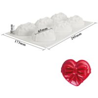 Bowknot Heart Mousse Cake Silicone Baking Pan