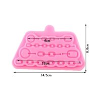 Chains Fondant Silicone Mould - Cake Tools - Silicone Moulds - Showing Size