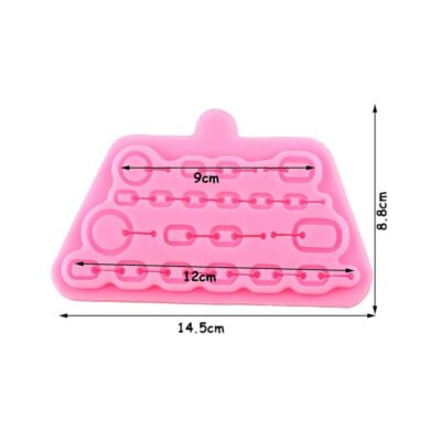 Chains Fondant Silicone Mould - Cake Tools - Silicone Moulds - Showing Size