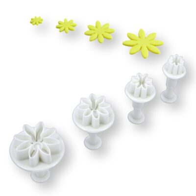4 Pcs Set Daisy Flower Plunger Cutter - Cake Tools - Sugar flowers Essentials - Product Detail