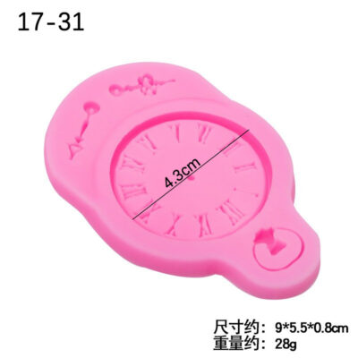Clock Fondant Silicone Mould - Cake Tools - Silicone Moulds - On Display