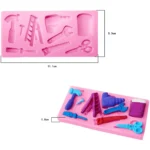 Tool Set Fondant Silicone Mould - Cake Tools - Silicone Moulds - Showing Size