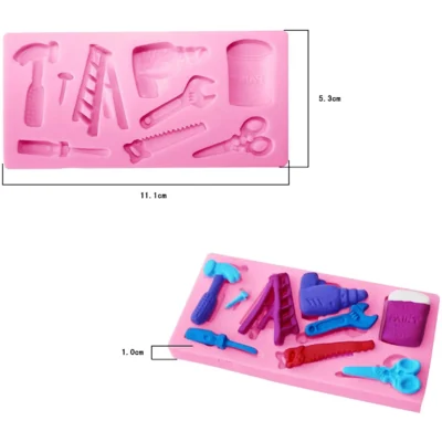Tool Set Fondant Silicone Mould - Cake Tools - Silicone Moulds - Showing Size