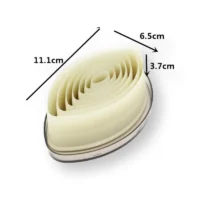 Oval double pointed Shape Polyglass Cookie Fondant Cutter - Cake Tools - Cookie Cutters - Full View