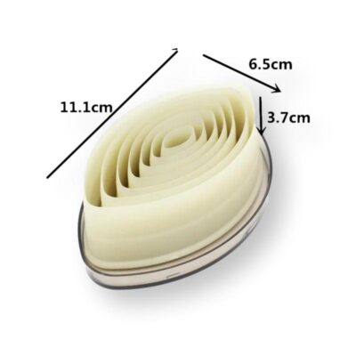 Oval double pointed Shape Polyglass Cookie Fondant Cutter - Cake Tools - Cookie Cutters - Full View